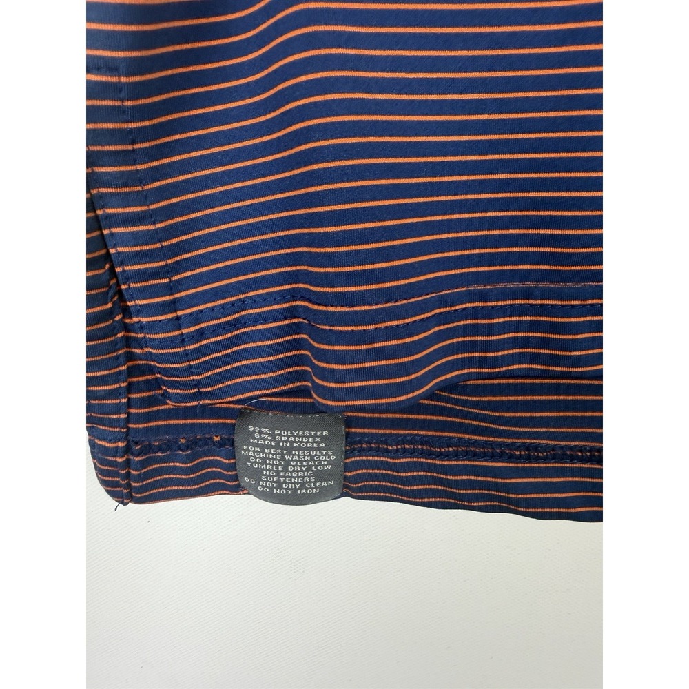 turtleson mens‎ polo short sleeve XL Navy With Orange stripes - Picture 2 of 8